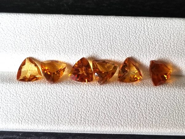 Calibrated 7 x 7 Citrine Trillions